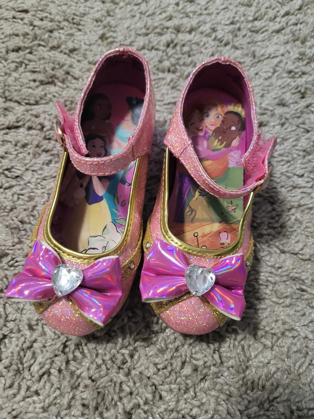 Disney Pink and Gold Princess Bow Dress Shoes